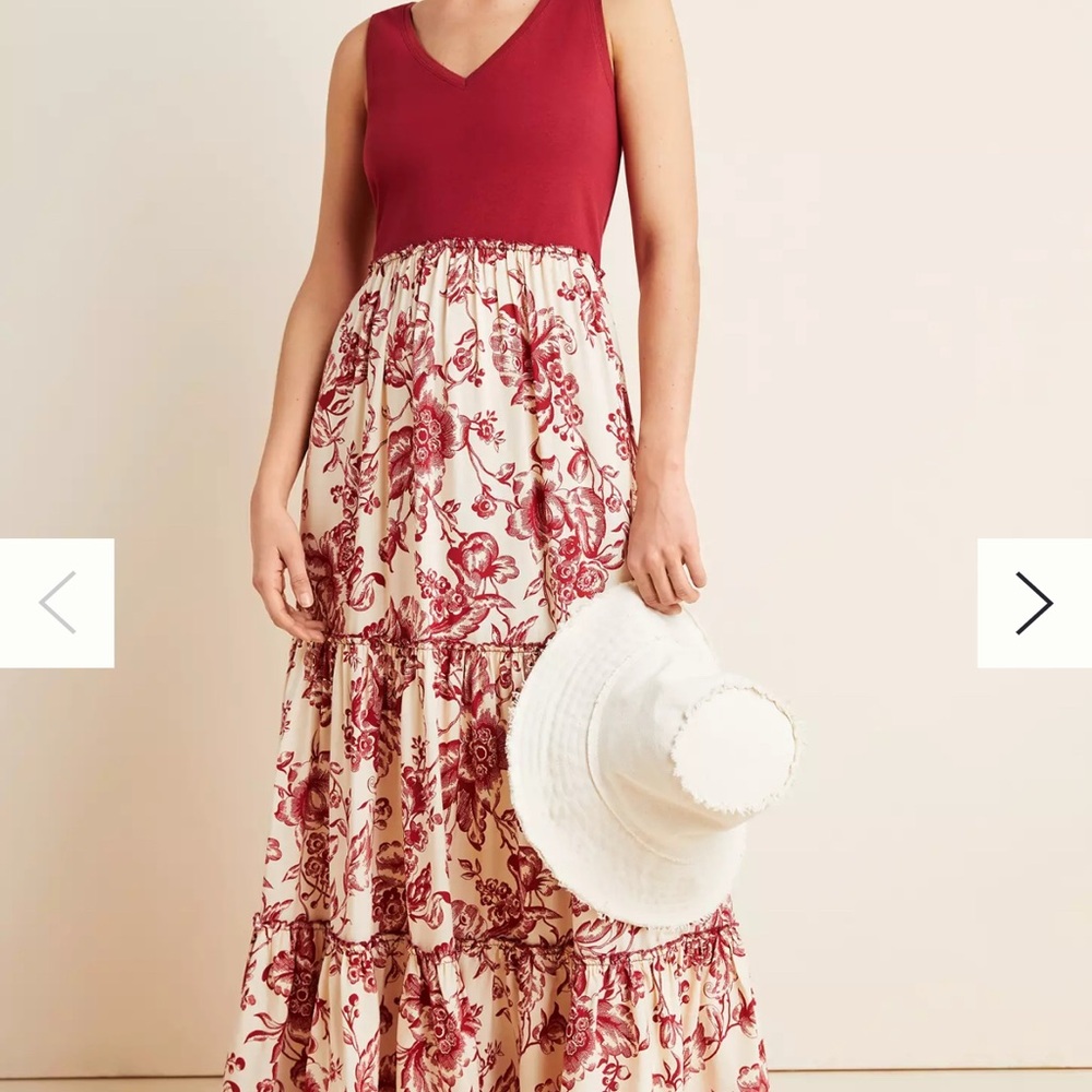 Anthropology Mauve Trudie Tiered Dress